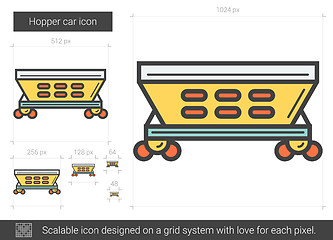 Image showing Hopper car line icon.