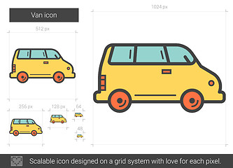 Image showing Van line icon.