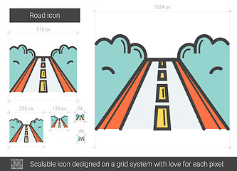 Image showing Road line icon.