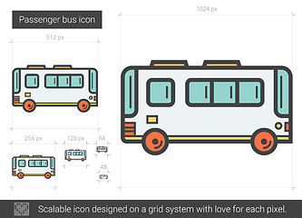 Image showing Passenger bus line icon.