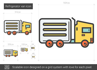 Image showing Refrigerator van line icon.