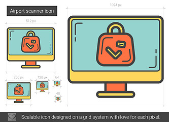 Image showing Airport scanner line icon.