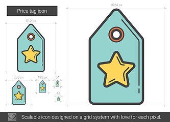 Image showing Price tag line icon.