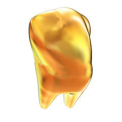 Image showing Gold tooth. 3d illustration