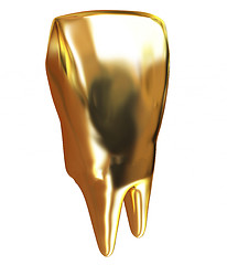 Image showing Gold tooth. 3d illustration