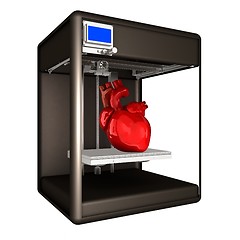 Image showing Medical 3d printer for duplication of human organs. 3D Bio-print