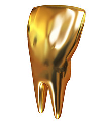 Image showing Gold tooth. 3d illustration