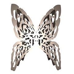 Image showing Origami paper butterfly. 3d illustration