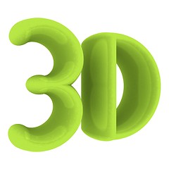 Image showing 3D word. 3D illustration