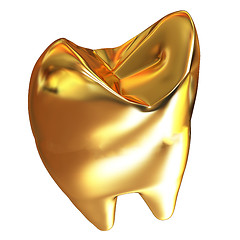 Image showing Gold tooth. 3d illustration