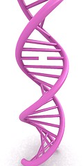 Image showing DNA structure model on white. 3d illustration