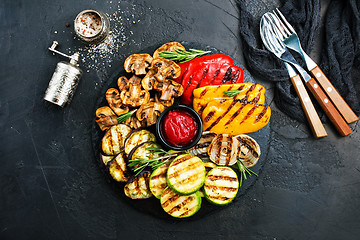 Image showing Grilled vegetables