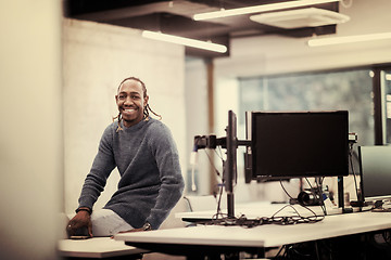 Image showing Portrait of black male software developer
