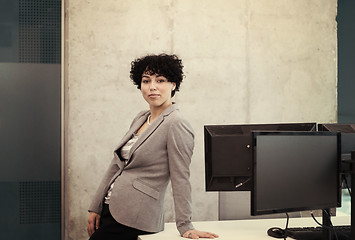 Image showing Portrait of successful female software developer