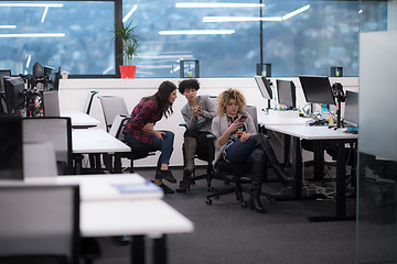 Image showing female software developers using mobile phones