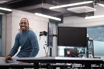 Image showing Portrait of black male software developer