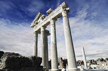 Image showing Temple of Apollo in Side