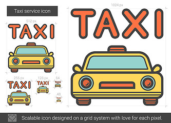 Image showing Taxi service line icon.