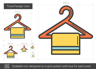 Image showing Towel hanger line icon.