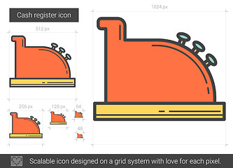 Image showing Cash register line icon.