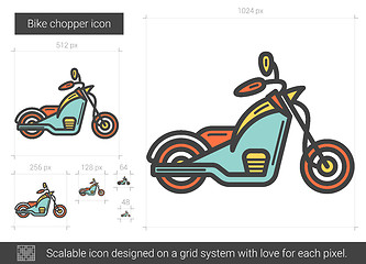 Image showing Bike chopper line icon.