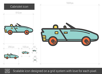 Image showing Cabriolet line icon.