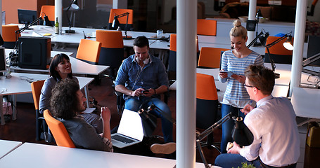 Image showing Startup Business Team At A Meeting at modern office building