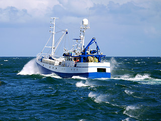 Image showing Fishing Boat at Sea.