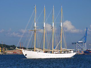 Image showing White Sailing Ship.