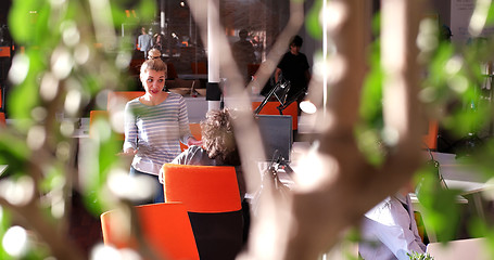 Image showing Business Team At A Meeting at modern office building