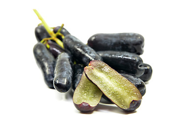 Image showing Sweet black sapphire grapes