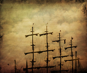 Image showing Old pirate ship