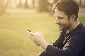 Image showing Man with smart phone