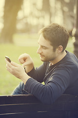 Image showing Man with smart phone