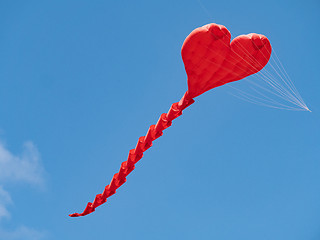 Image showing Heart shaped kite