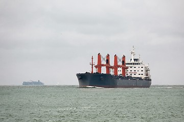 Image showing Industrial ship sailing in