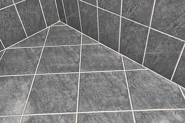 Image showing Tiled bathroom floor