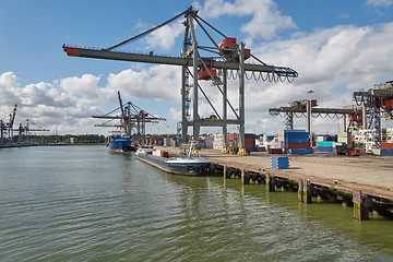 Image showing Container Ship in Port