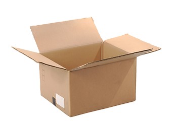 Image showing Cardboard Box Open