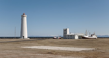 Image showing Old White Lighthouse