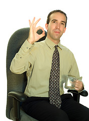 Image showing Businessman Sitting With Coffee