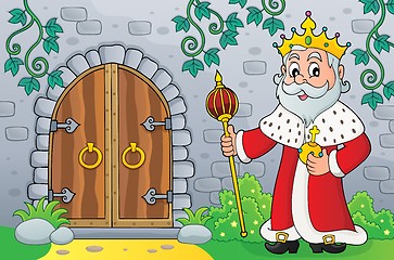 Image showing King by old door topic image 1