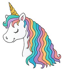 Image showing Stylized unicorn head theme image 1