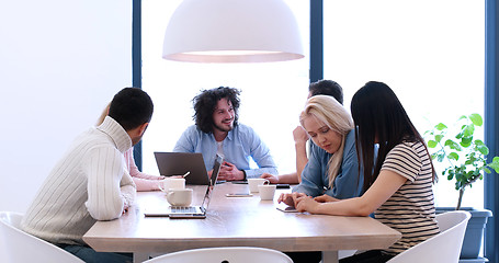 Image showing Business Team At A Meeting at modern office building