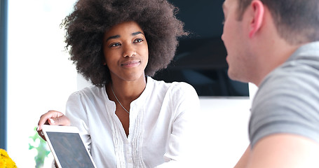 Image showing Multiethnic startup business team on meeting