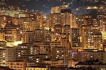 Image showing Monaco Night Skyscrapers