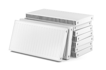 Image showing Heating radiators on white background