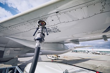 Image showing Refueling of airplane