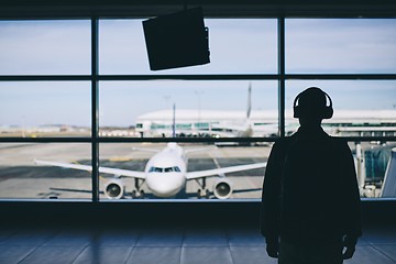 Image showing Traveler with headphones