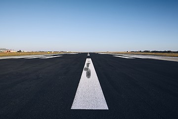 Image showing Surface level of airport runway